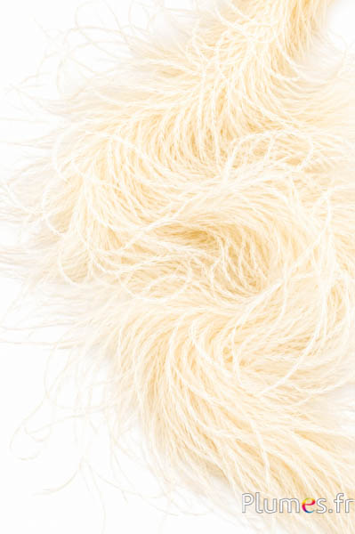Boa van struisvogelveren - 4-laags, 2 m - crème